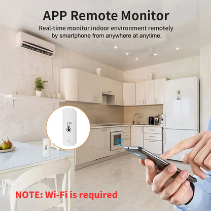 Tuya Smart Temperature and Humidity Sensor Wifi APP Remote Monitor for Smart Home Var Smartlife Workwith Alexa Google Assistant